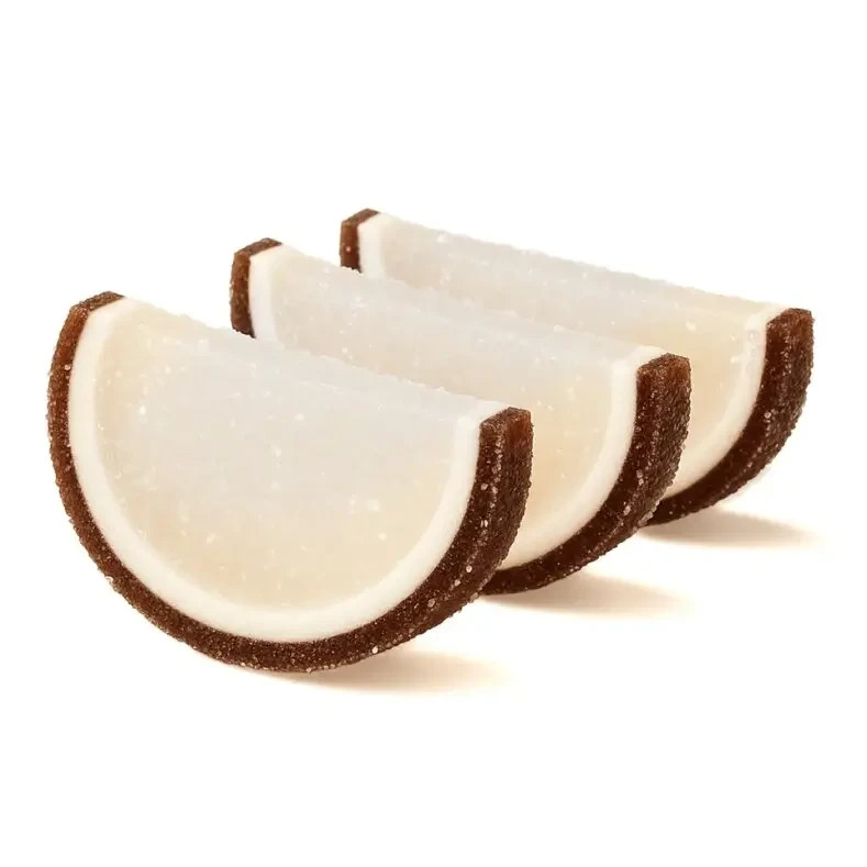 Coconut Fruit Slice Jelly Candy – Chewy Tropical Gummy – Soft Fresh Sweets - 1LB gallery