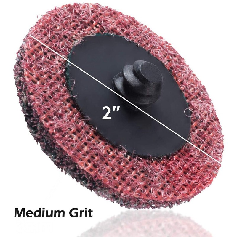 50x 2 inch Medium Surface Conditioning Discs Roll Lock Die Grinder Sanding Pads gallery