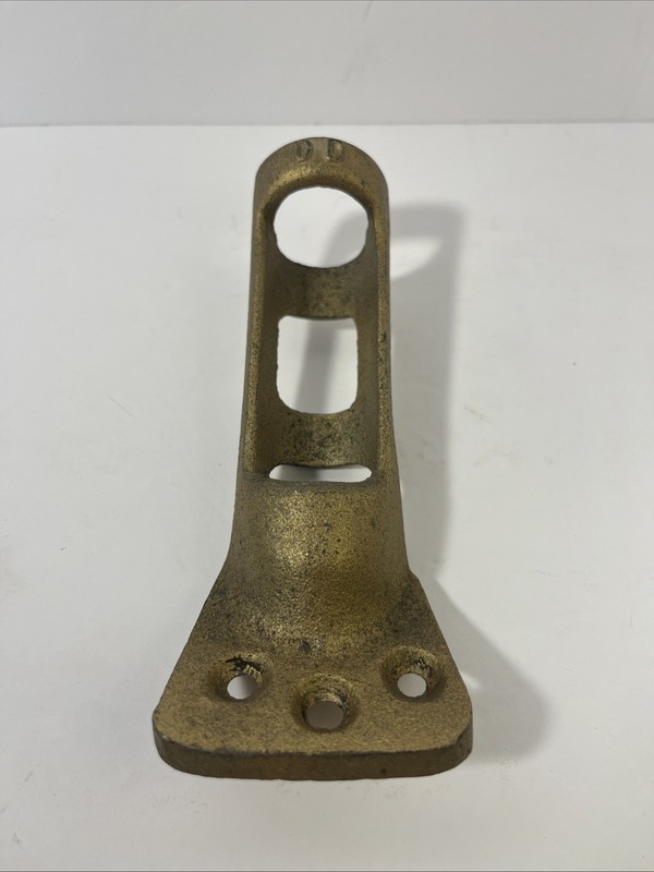 VTG Solid Brass Flag Pole Bracket Mount Heavy Duty 6 Inch Vintage USA Made gallery