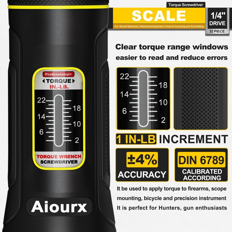 Long Shank Torque Screwdriver Set, 2-22 Inch Pounds lbs, 2 in-lb Increment, 3... gallery