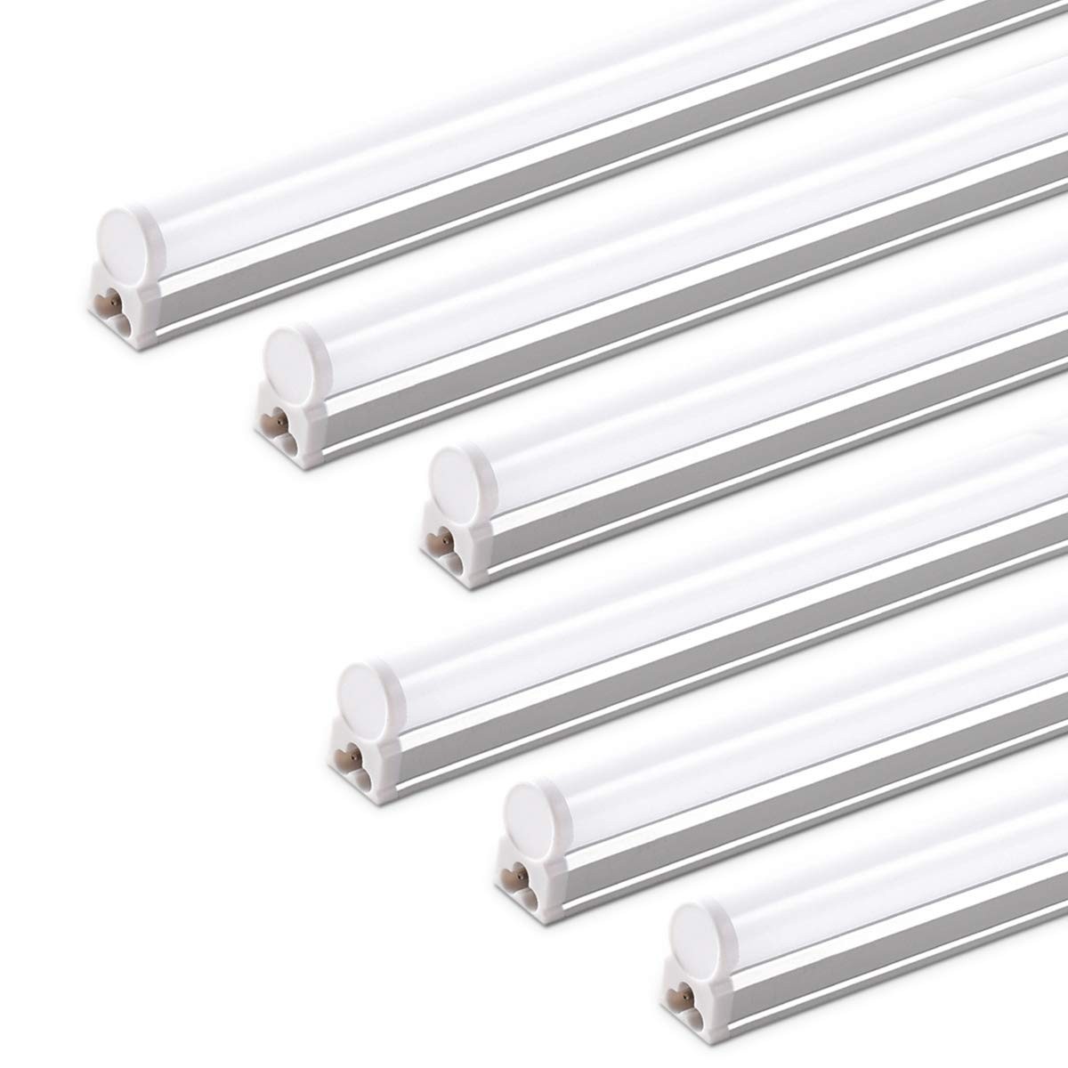 (6 Pack) Barrina LED T5 Integrated Single Fixture, 4FT, 2200lm, 6500K (Super Bri gallery