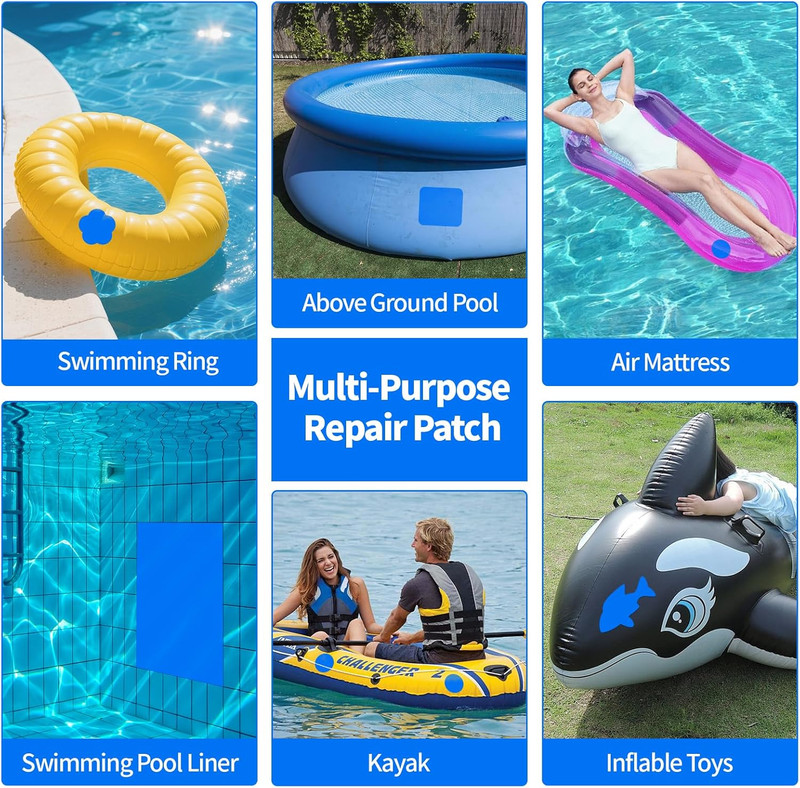 Extra Large Pool Patch Repair Kit, 4Ft X 2.8Ft TPU Heavy Duty Vinyl Pool Liner P gallery