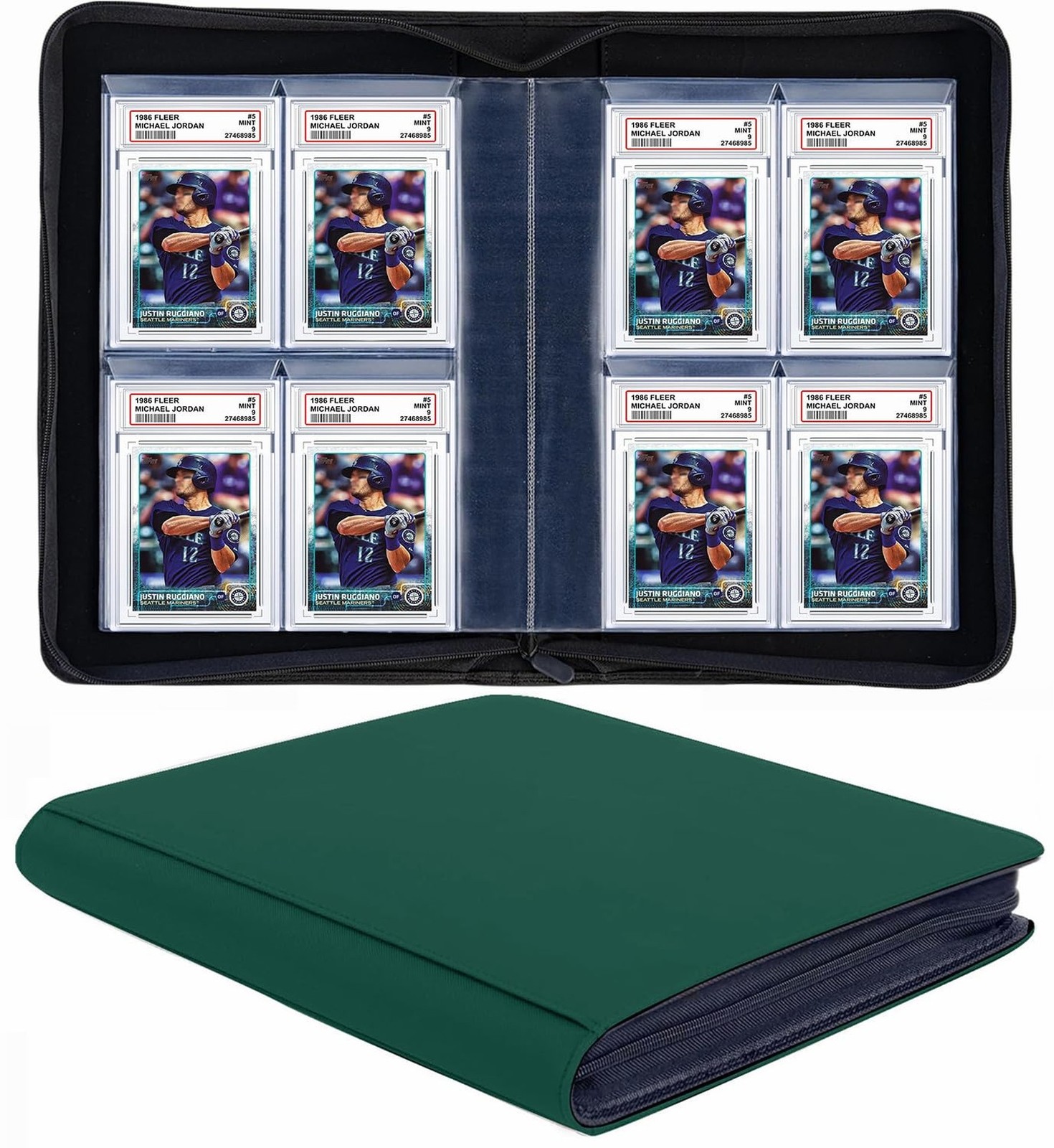 40 Pockets Graded Card Binder, Toploading PSA Slab Holder Album, PU Leather G... gallery