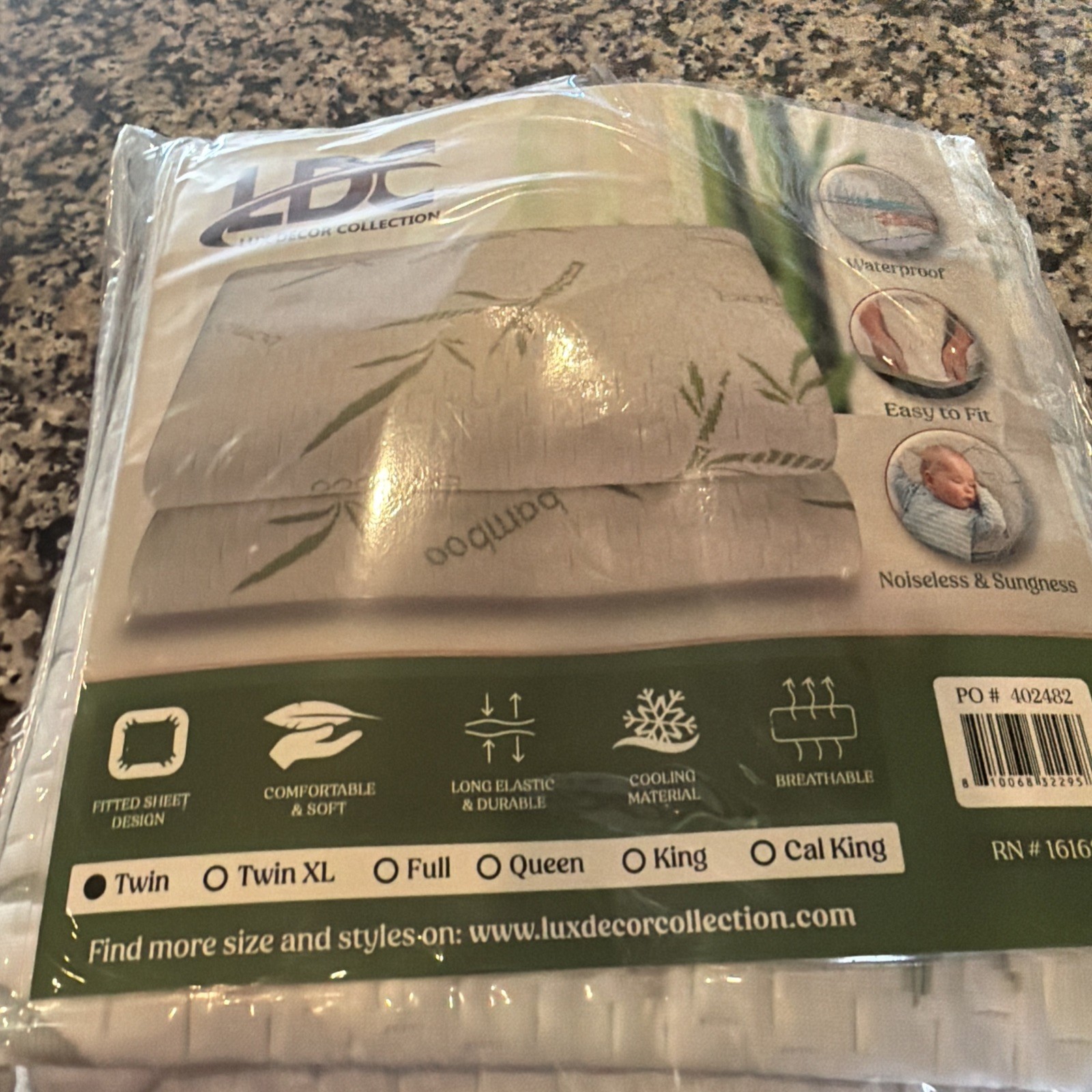 Lux Decor Collection Bamboo Mattress Protector Twin gallery