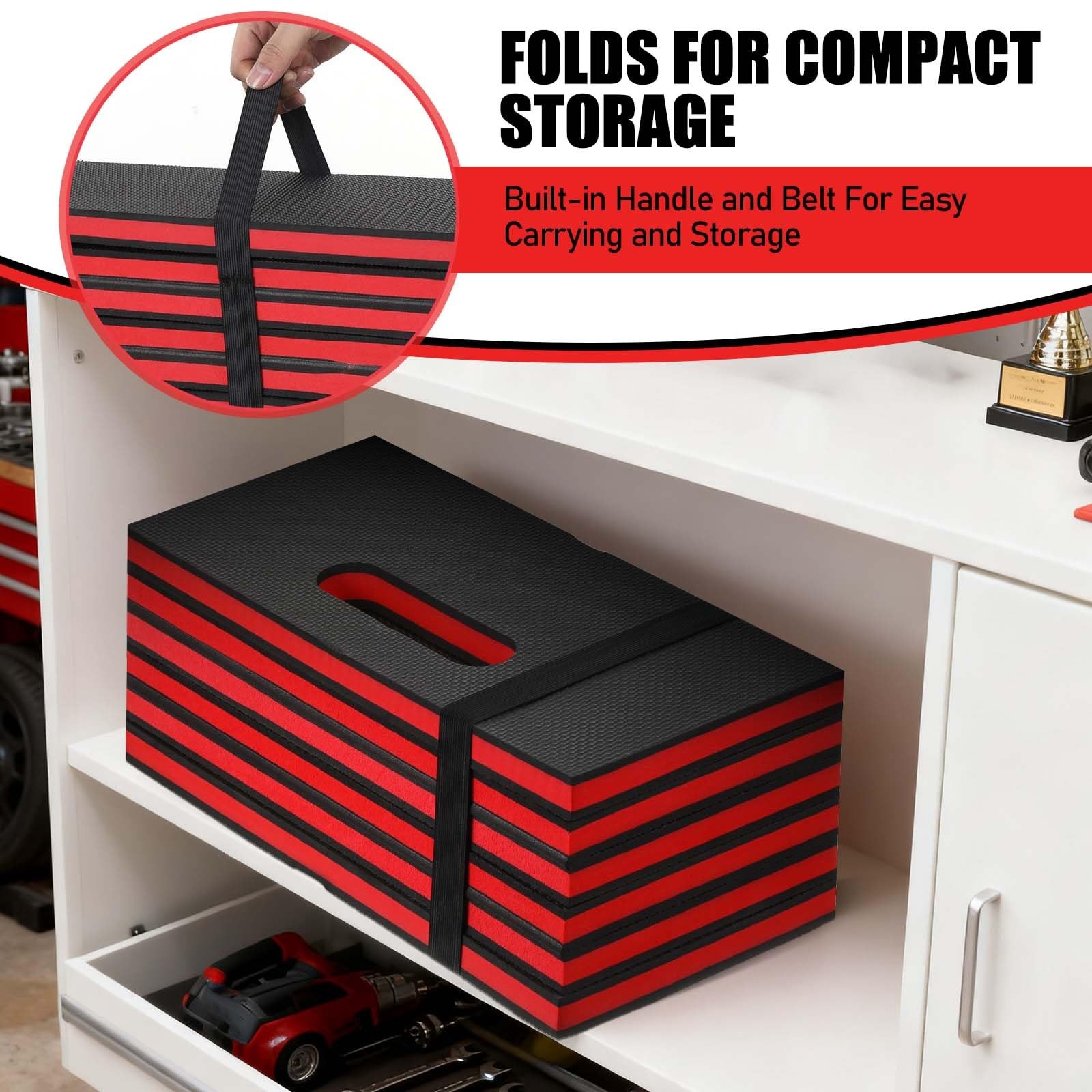Foldable EVA Utility Mat with Handle, Heavy Duty Mechanic Mat for Kneeling, W... gallery