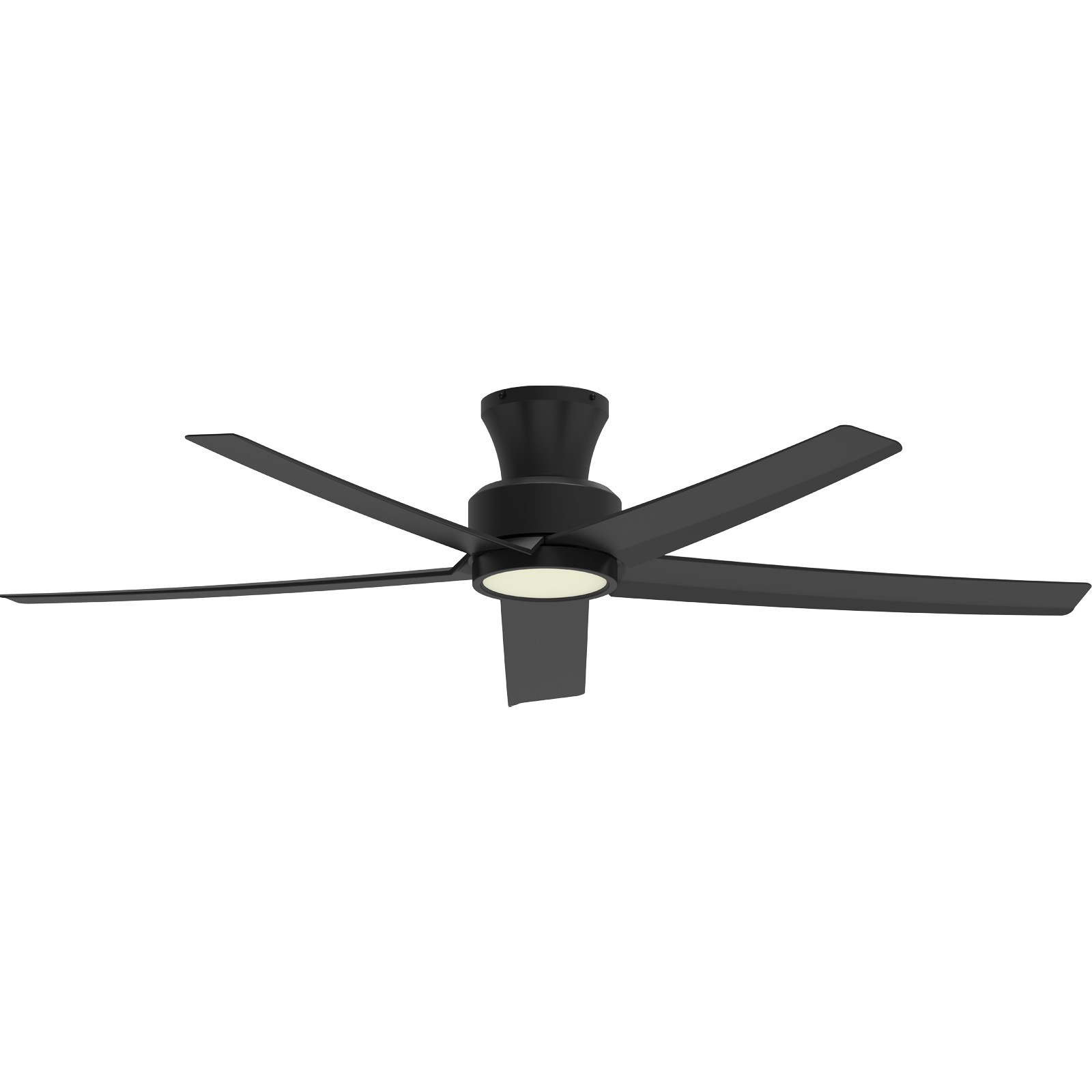 52" Ceiling Fan with Light, 5-Blade, Remote, Reversible DC Motor, Black gallery