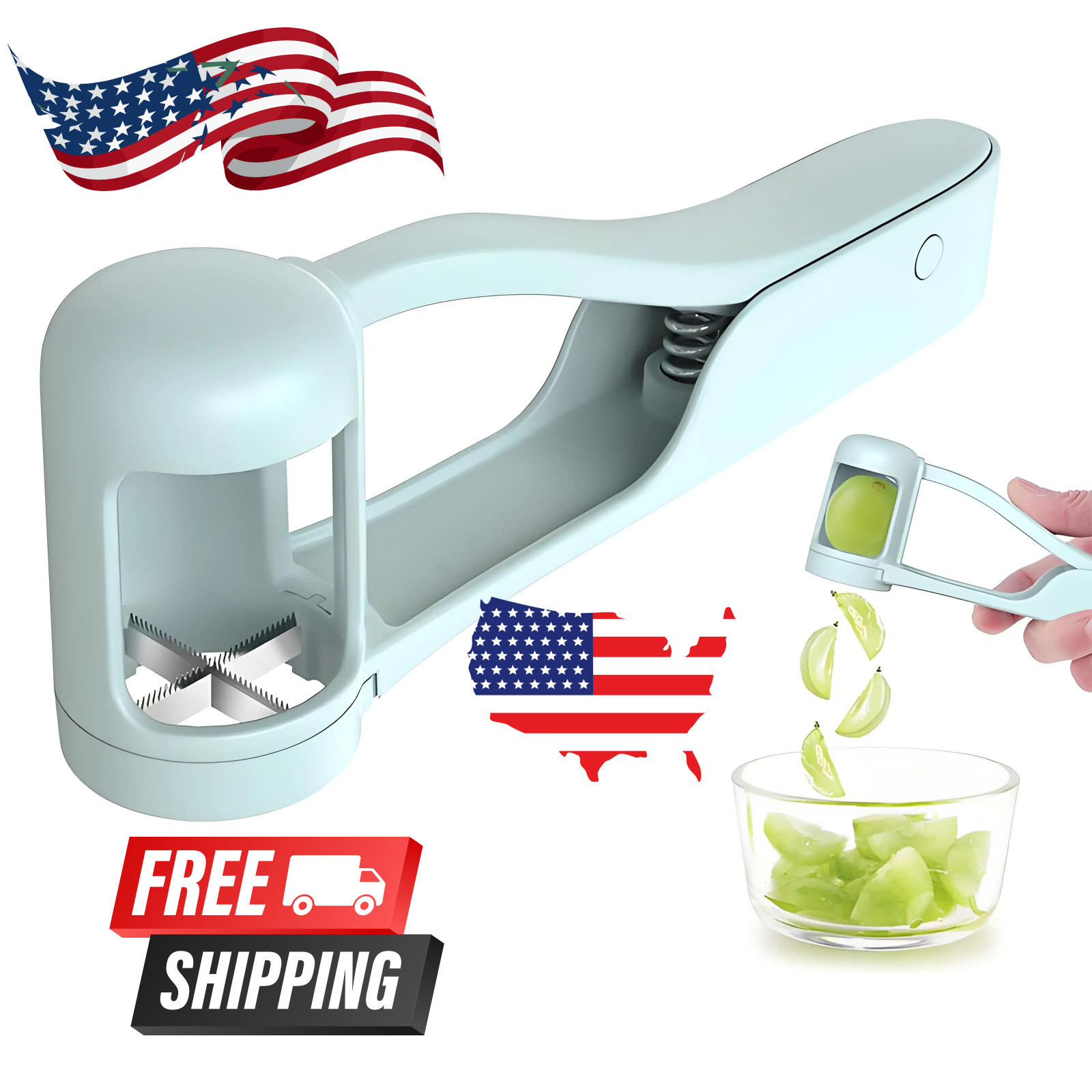 Tomato Slicer Cutter Grape Tools Cherry Fruit Salad Splitter Artifact for Toddle gallery