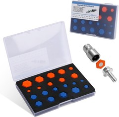 21PCS Magnetic Socket Insert Adapter Set For SAE and Metric 5/16″ 7/8″, 8mm-19mm