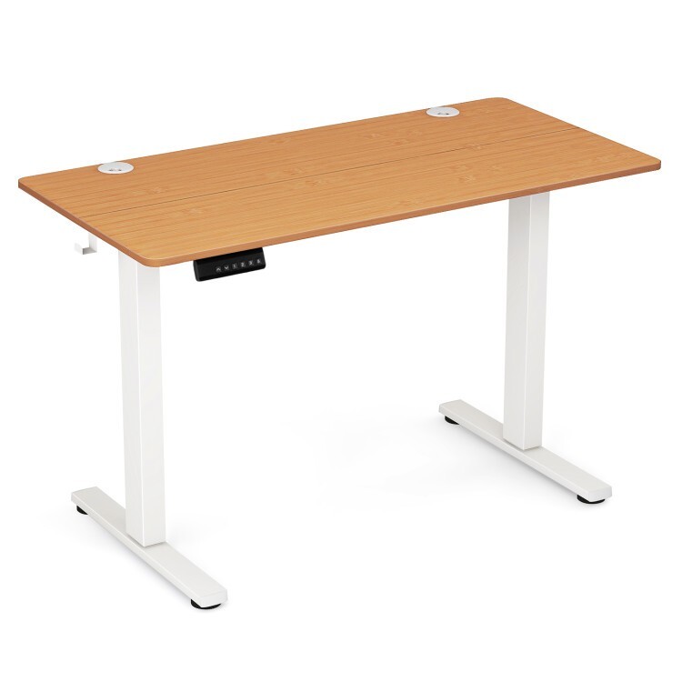 Desk Sit Stand Desk Adjustable Height w/3Memory Height Settings & 2Hanging Hooks gallery