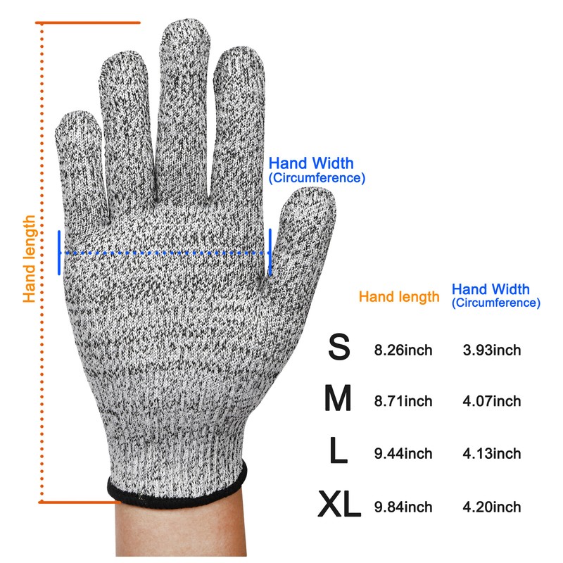 1 Pair Safety Cut Proof Stab Resistant Butcher Gloves Kitchen Level 5 Protection gallery