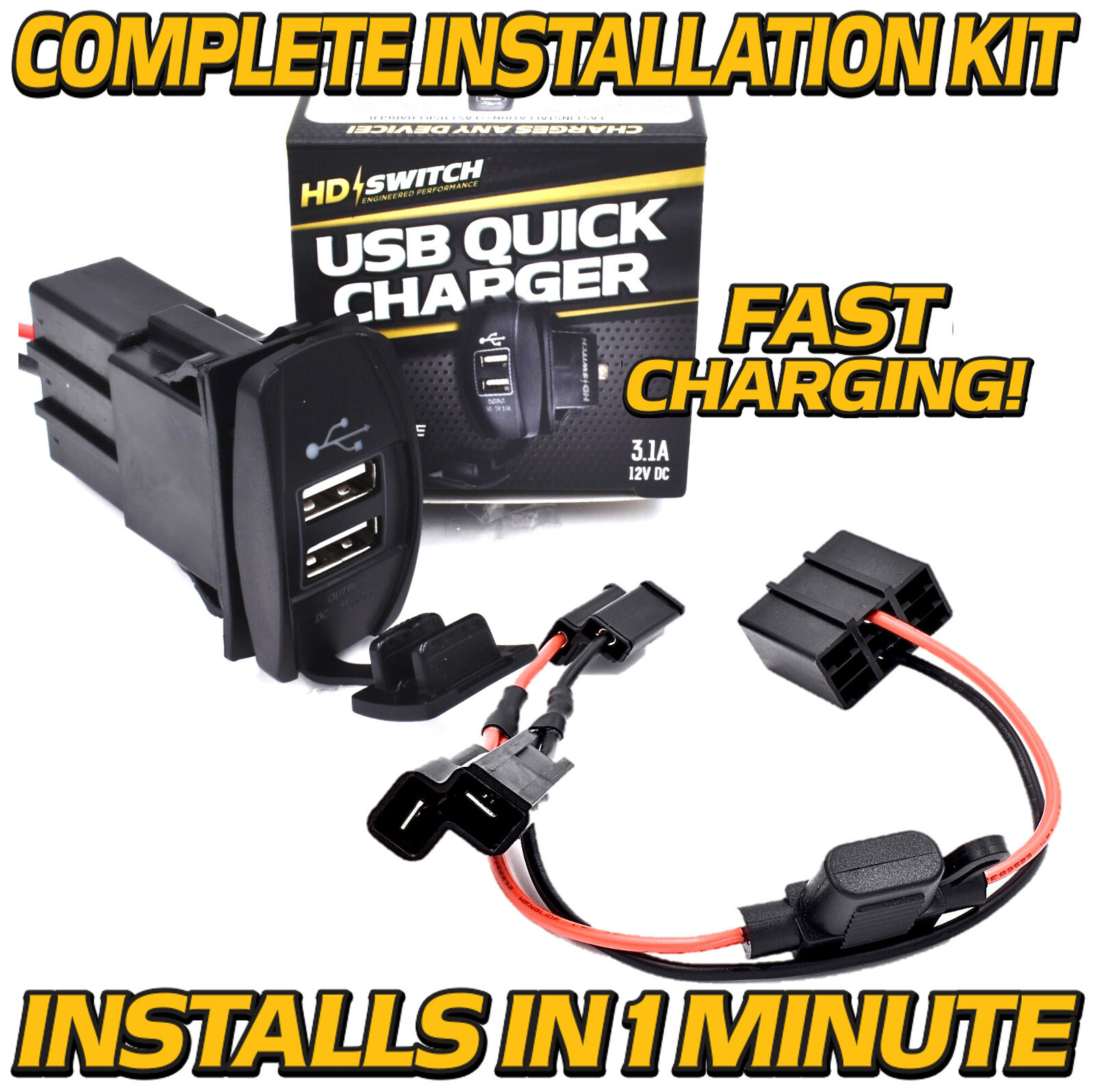 USB Charger Kit Fits Cub Cadet Big Country Series UTV Charges ANY Phone & Device gallery