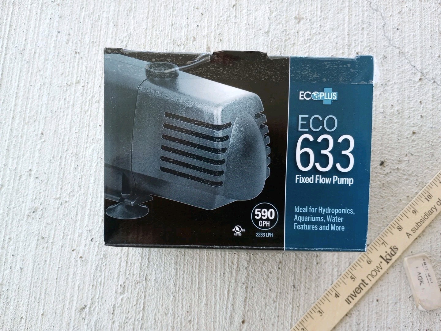 EcoPlus Eco 633 Fixed Flow Submersible/Inline Pump 594 GPH Open Box gallery