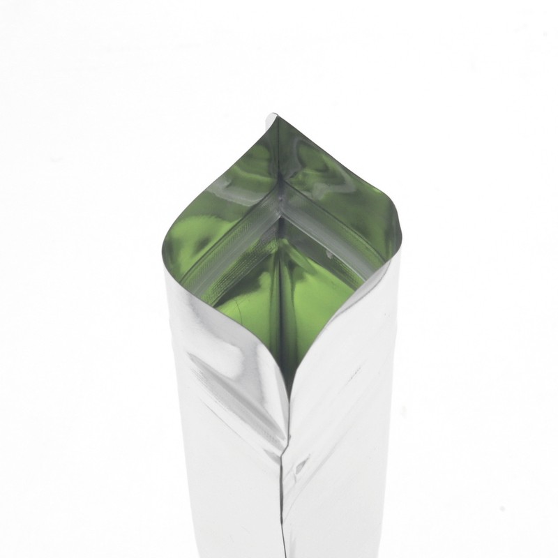 100 Flat Double-Sided Silver Metallic Mylar Zip Lock Bags 8.5x13cm (3.3x5.1in) gallery