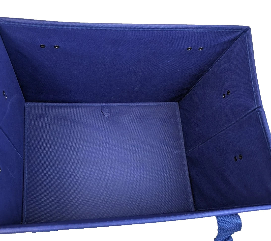 ALDI Collapsible Shopping Bag Box Reusable 14x10x11" Blue Navy 1PC gallery