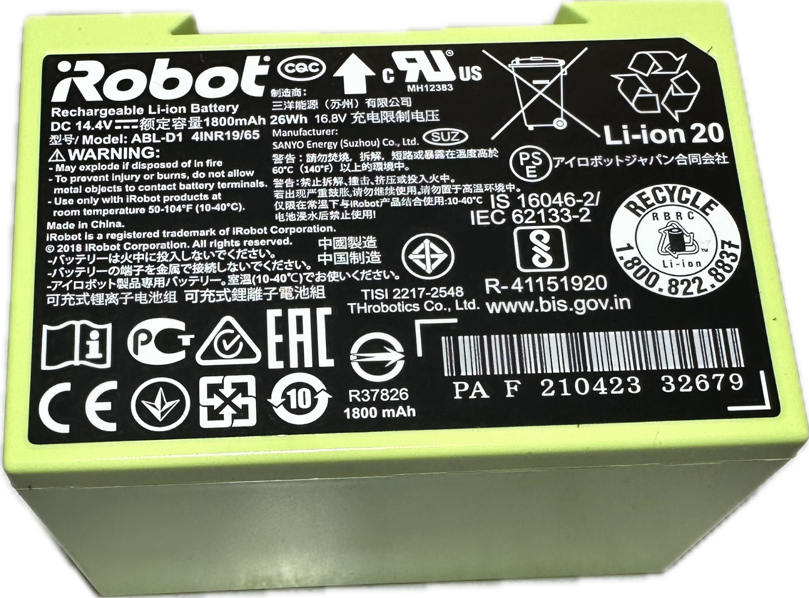 ~Authentic Roomba e5 e6 i1 i2 i3 i4 i5 i6 I7 i8 J5 J6 J7 J8 Battery Original OEM gallery
