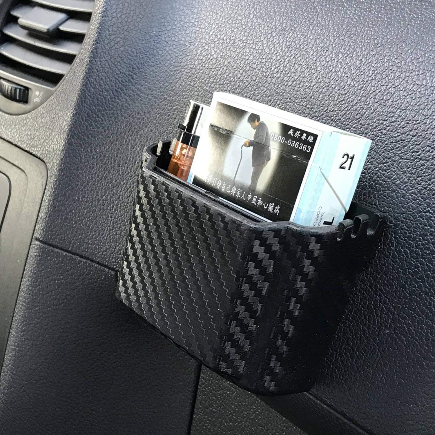 Front Seat Car Organizer Universal Vehicle Dashboard Pocket Holder Plastic Black gallery