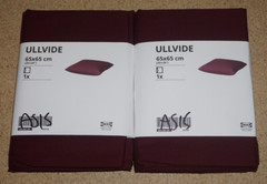 (2 Set) IKEA ULLVIDE Pillowcase Deep Red 26×26″ Cotton 305.581.29