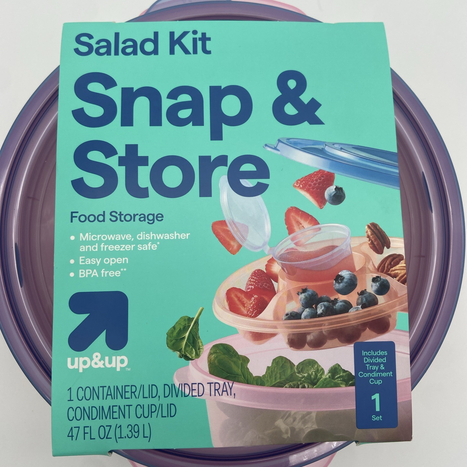 Up & Up Snap & Store Food Container w/Divided Tray Great For 🥗 Salads gallery