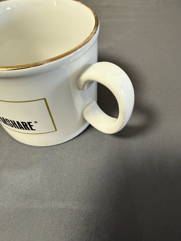 Vintage TYMSHARE Mug Gold Rim Corporate Tech Coffee Cup gallery