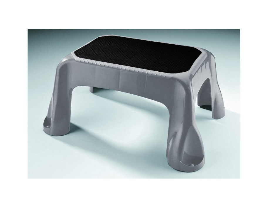 Rubbermaid Step Stool In Mold Tread 1 Step, Gray gallery