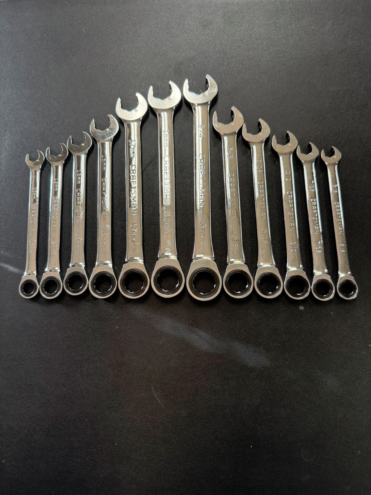 Craftsman Ratcheting Wrench Set - 12 pcs Open End and Box End gallery