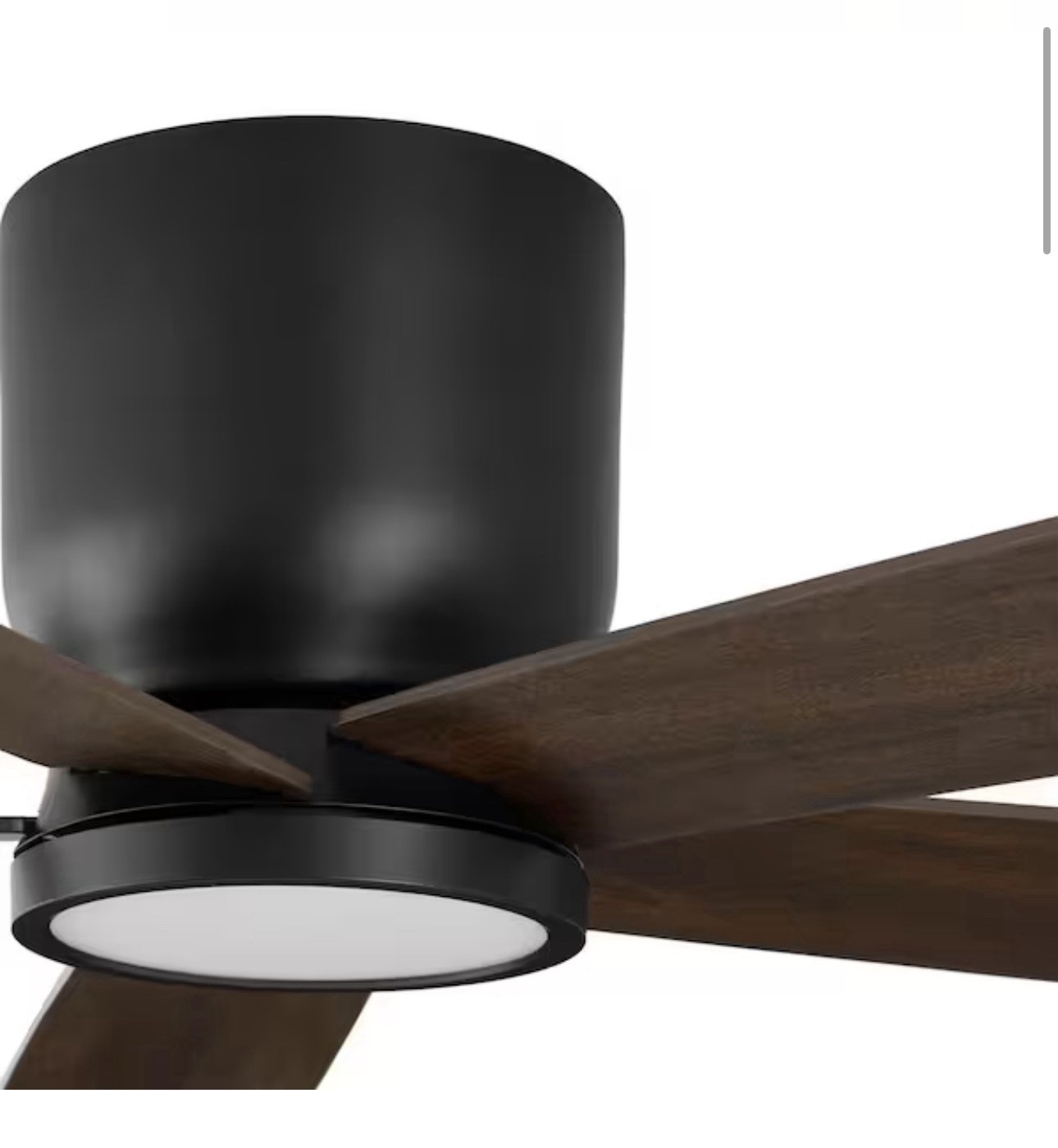 Home Decorators Britton 52 in. LED Indoor Matte Black Ceiling Fan Sealed gallery