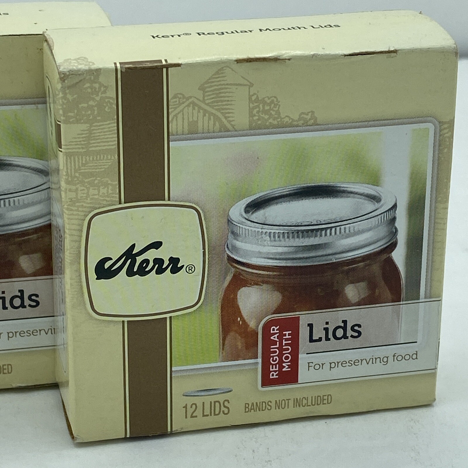 36 Canning Jar Lids Regular Mouth Kerr® Sure Tight™ Lids Only No Bands 3 Dozen gallery