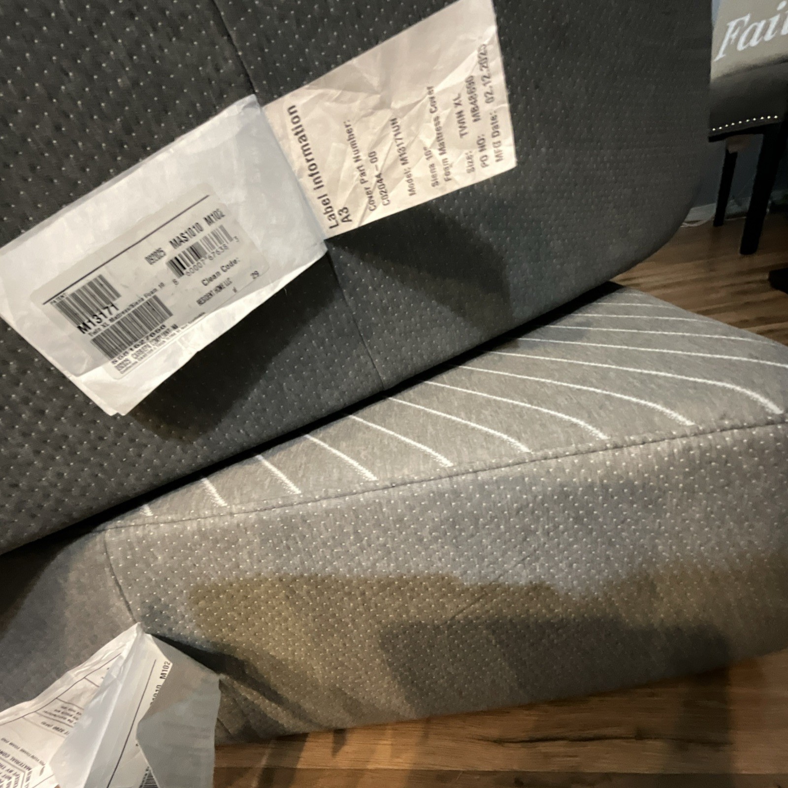 Siena MAS 10.0 Split King 10" Memory Foam Mattress Medium Gray Removable gallery