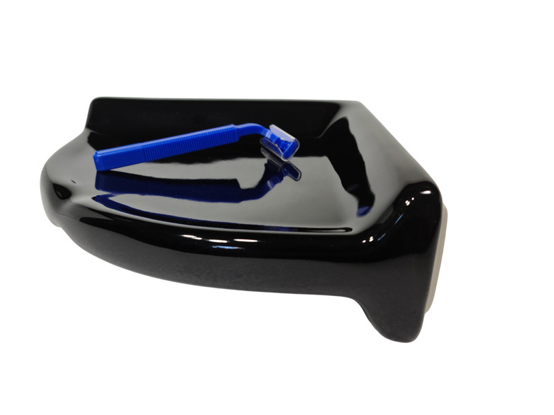Vintage Black Ceramic Shower Tile Corner Tray Soap Dish Shampoo Holder Caddy gallery