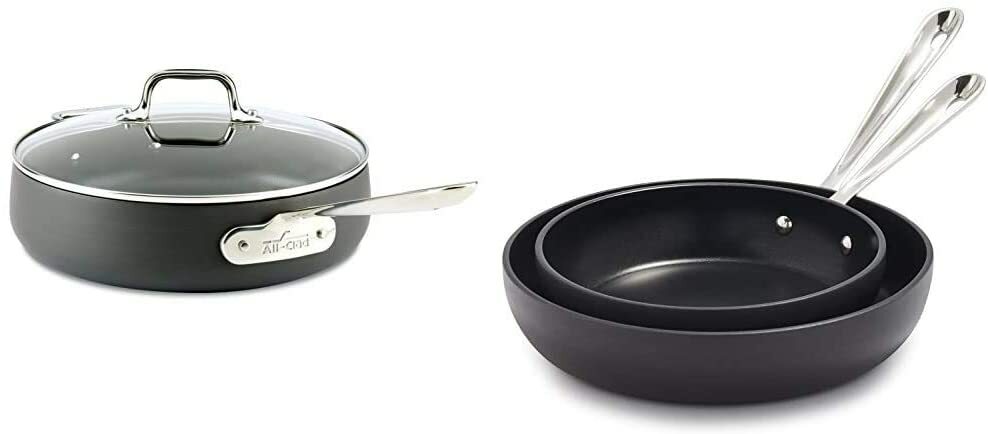 All-Clad HA1 Hard Anodized Nonstick PFOA Free 4-qt Saute Pan & 8 and 10-Inch Fry gallery