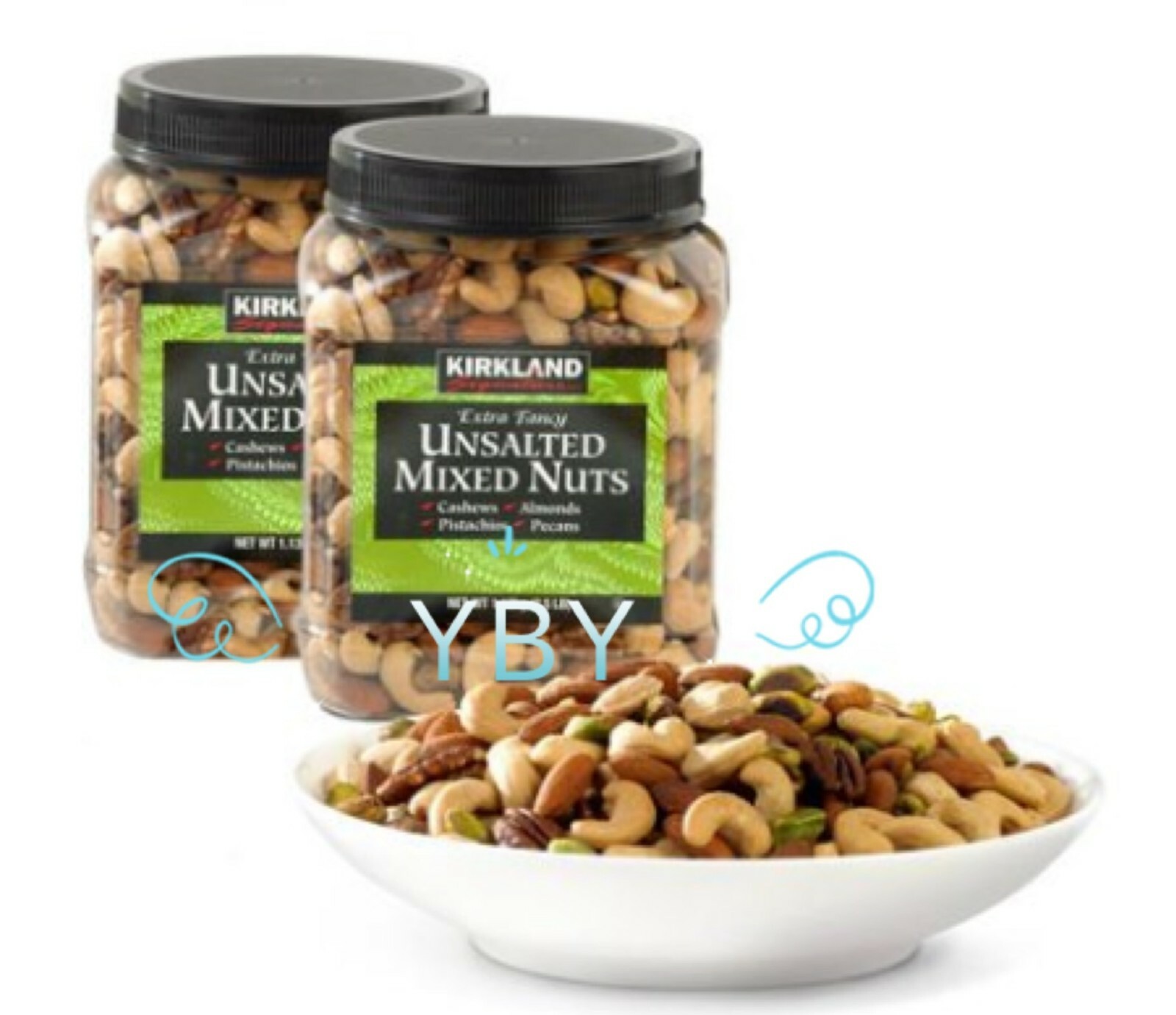 2 Packs Kirkland Signature Extra Fancy Unsalted Mixed Nuts 2.5 LB Each Pack gallery