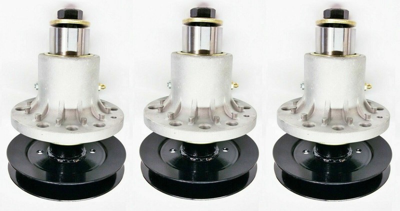 3 Spindle Assemblies for Exmark, Lazer Z: 103-1183 & Pulleys 1-653099 6" OD gallery