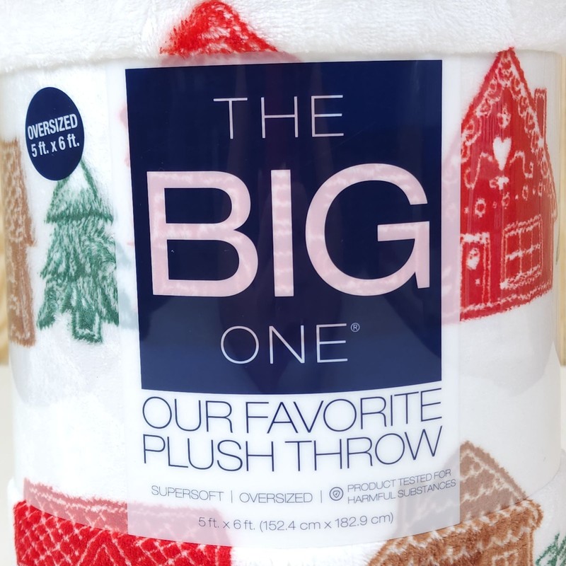 The Big One Oversized Plush Throw Blanket Holiday Design 5' x 6' Tawny Brown gallery