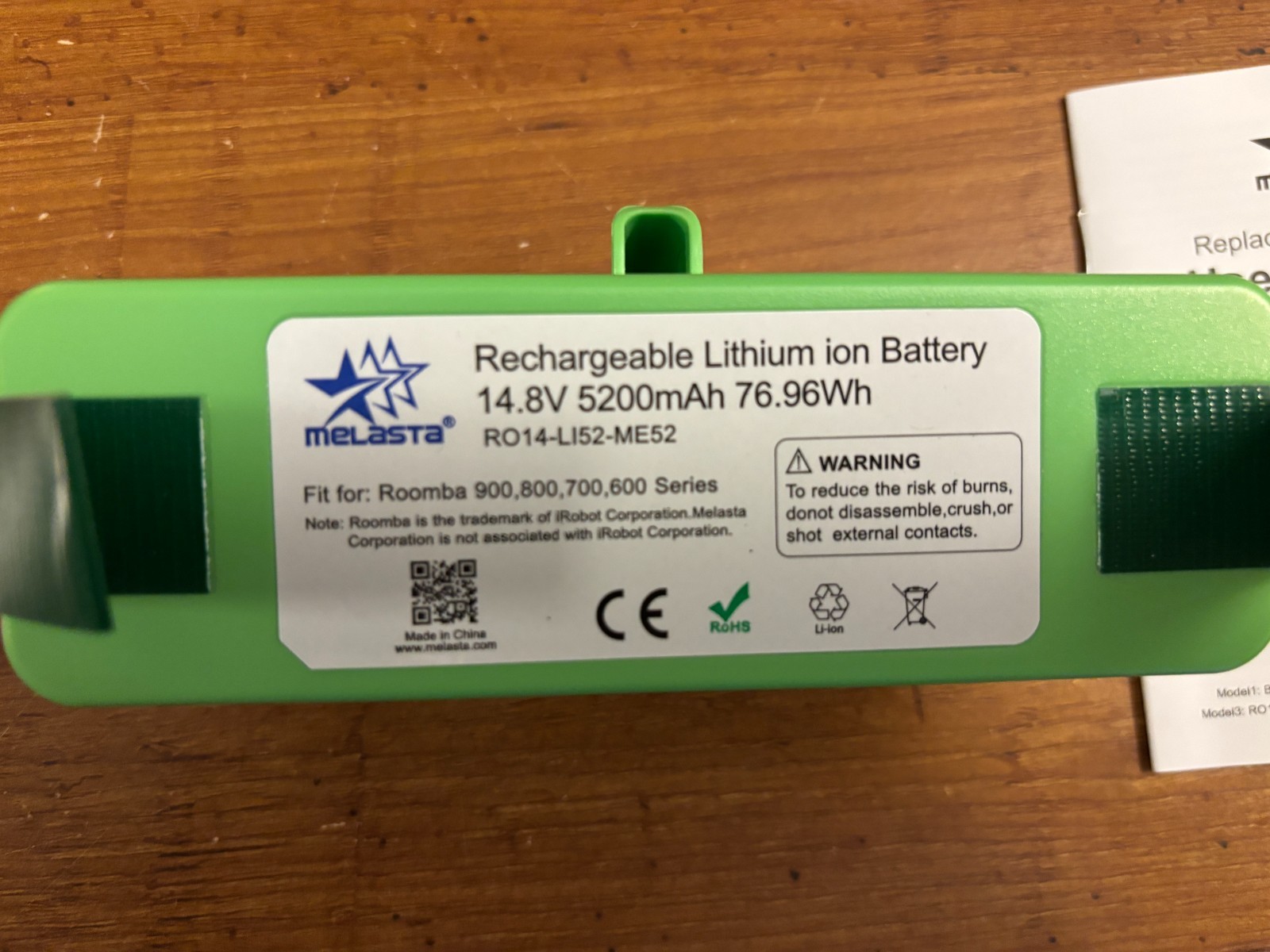 melasta 14.8V 5200mAh Lithium ion Battery Replacement Compatible with iRobot... gallery