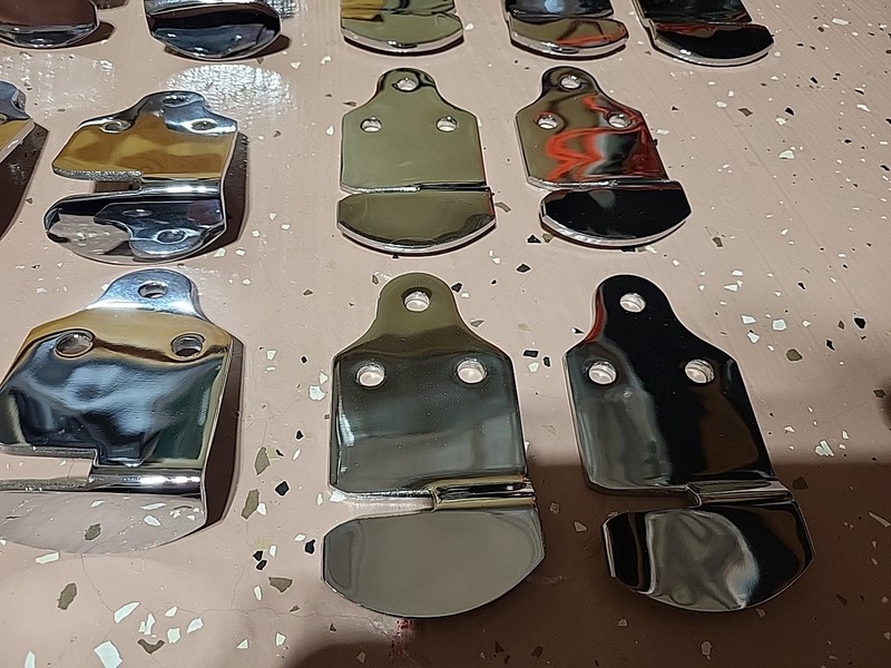 Stake Bed Brackets & Latches Truck Flat Bed Or Trailer 18 Pieces Polished Chrome gallery