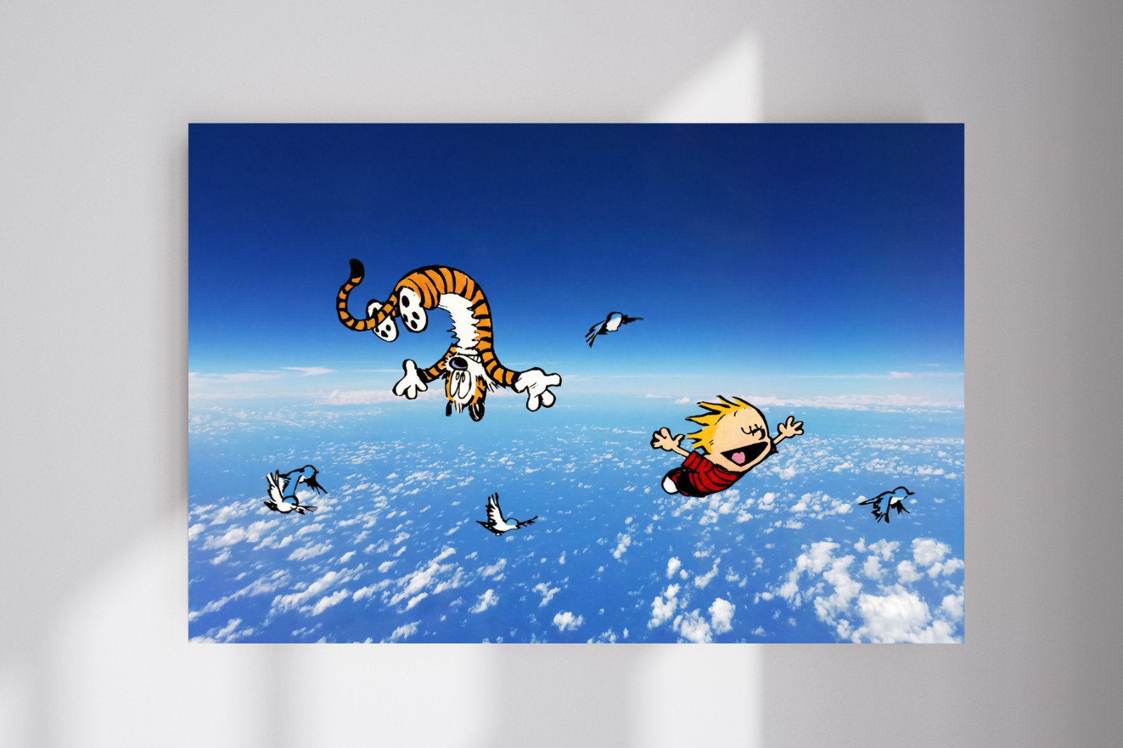 Calvin and Hobbes Sky High Adventure Fun Happy Wall Poster Print gallery