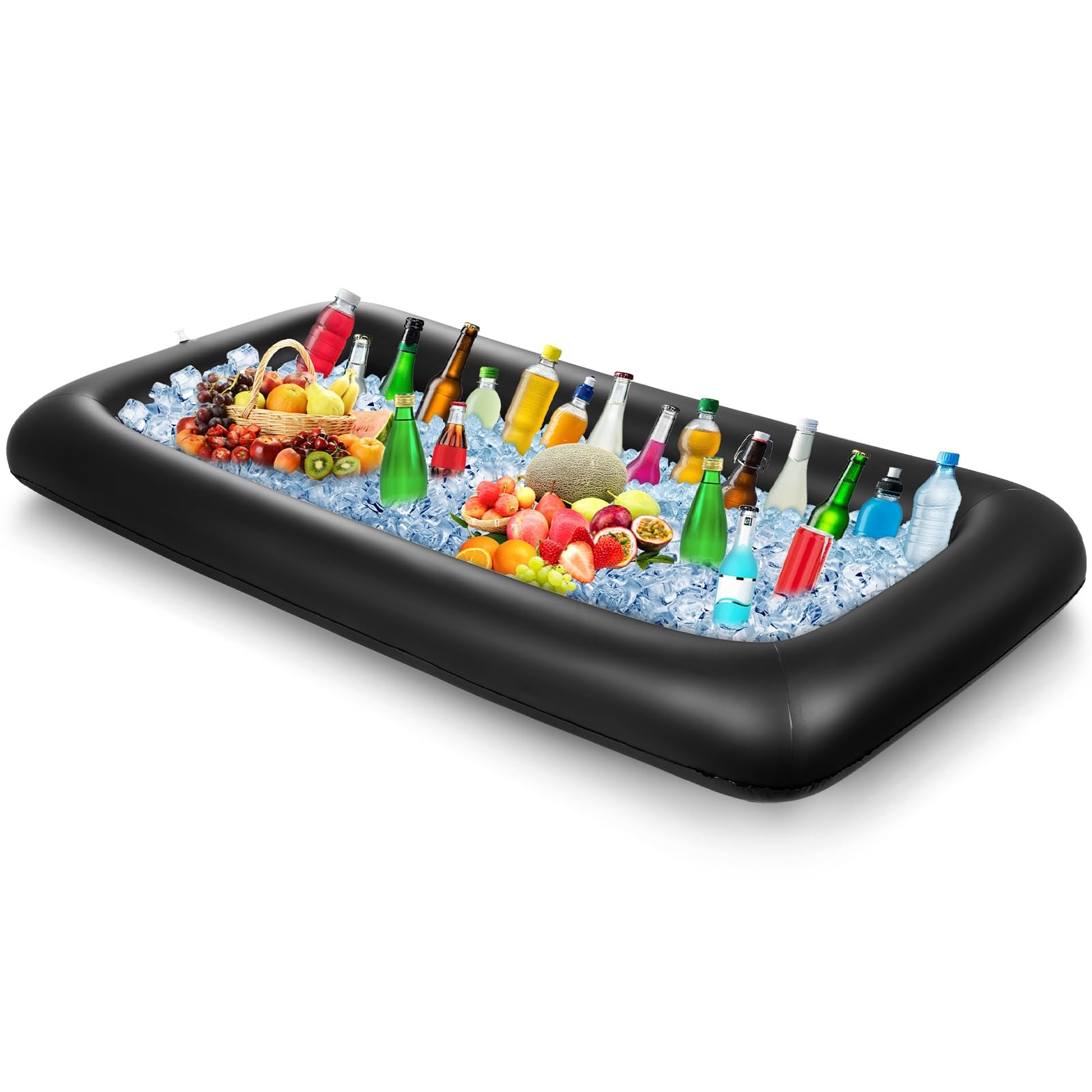 Inflatable Buffet Serving Bar 52 x 24 x 5 Inches, Versatile Drink Cooler, Black gallery