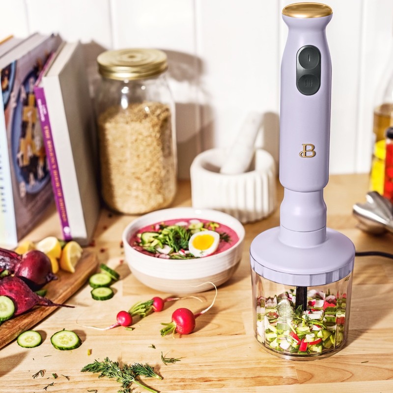 Beautiful 2-Speed Immersion Blender with Chopper & Measuring Cup, Lavender gallery