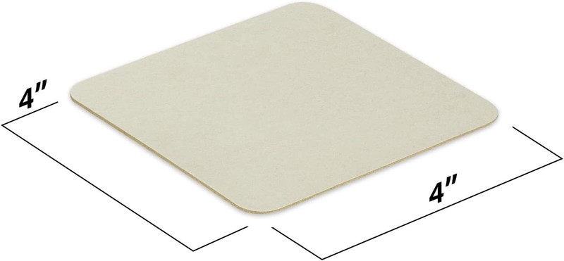 MT Products 4" White Square Blank Paper Coasters for Drinks - Pack of 100 gallery