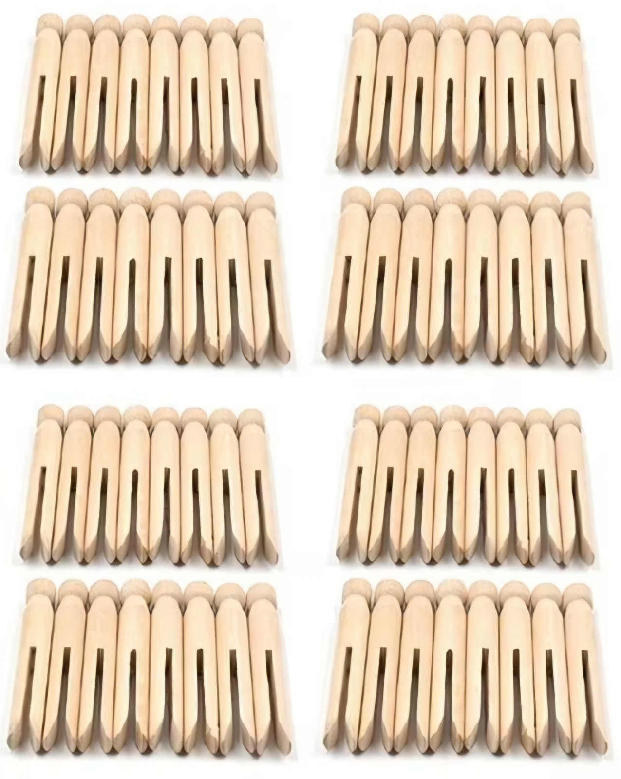 Multipurpose 100 Pack Birch Wood Clothespins - Reliable Clips for Everyday Use gallery