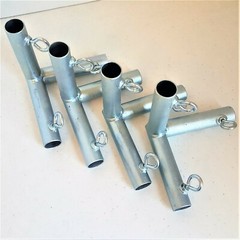 4pc – 3 Way Flat Corner Canopy Fitting Carport Patio Garden (f3a) 3/4″ Pipe