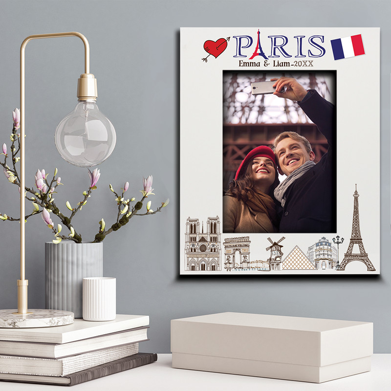 PERSONALIZE-Paris Picture frame-Wedding, Honeymoon, Vacation in Paris gallery