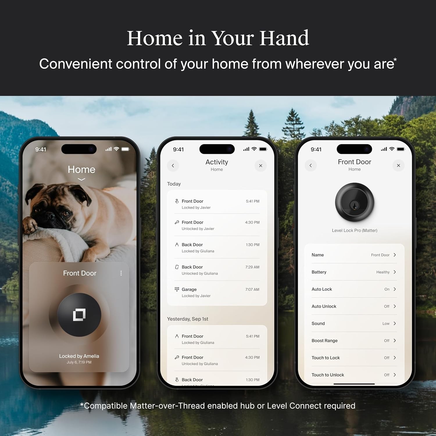 Level Lock Pro Smart Lock Matter Over Thread Apple Home Key gallery
