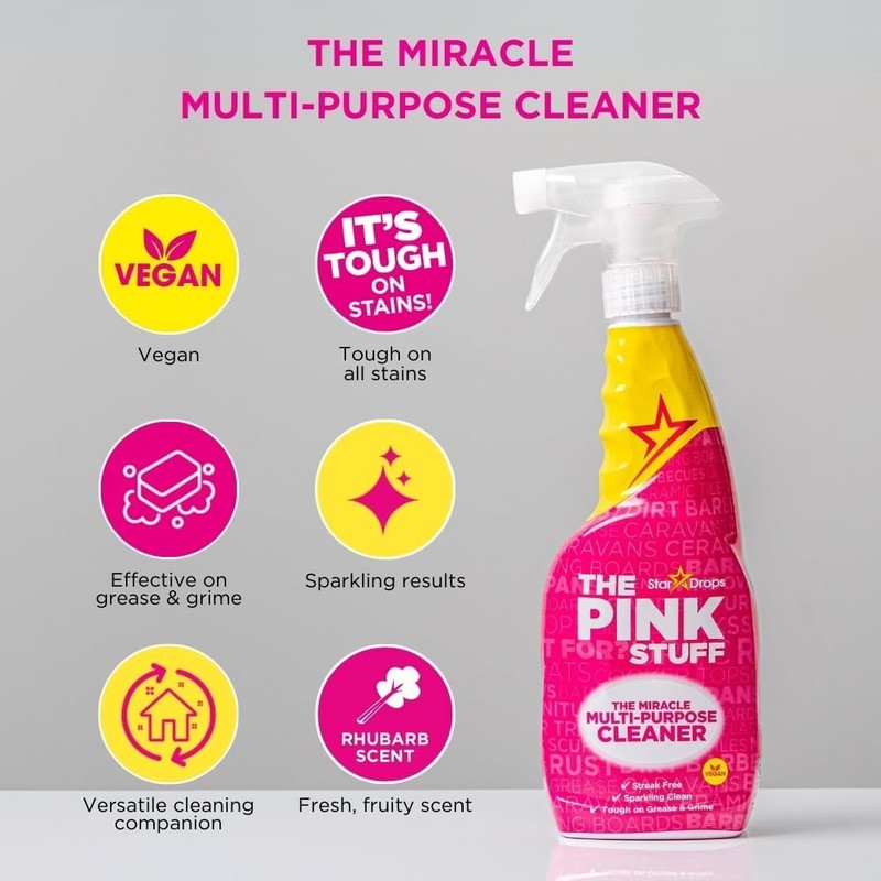 Stardrops The Pink Stuff Miracle Multi-Purpose Cleaner – Removes Grease, Grime, gallery