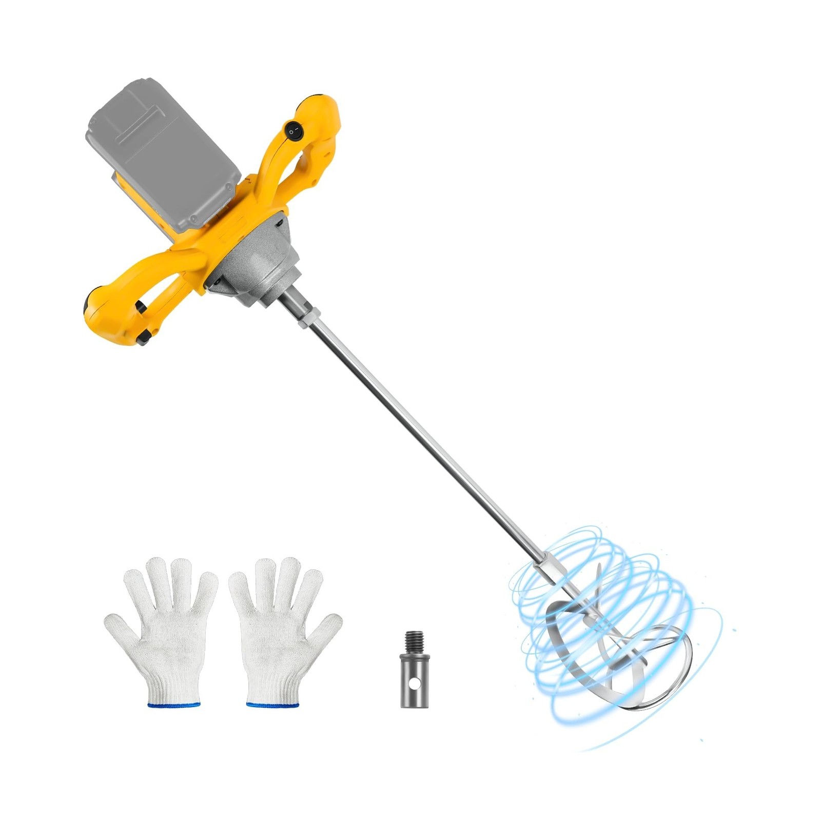 Cordless Cement Mixer for Dewalt 20v Battery, 1200W Electric Concrete Mixer, ... gallery