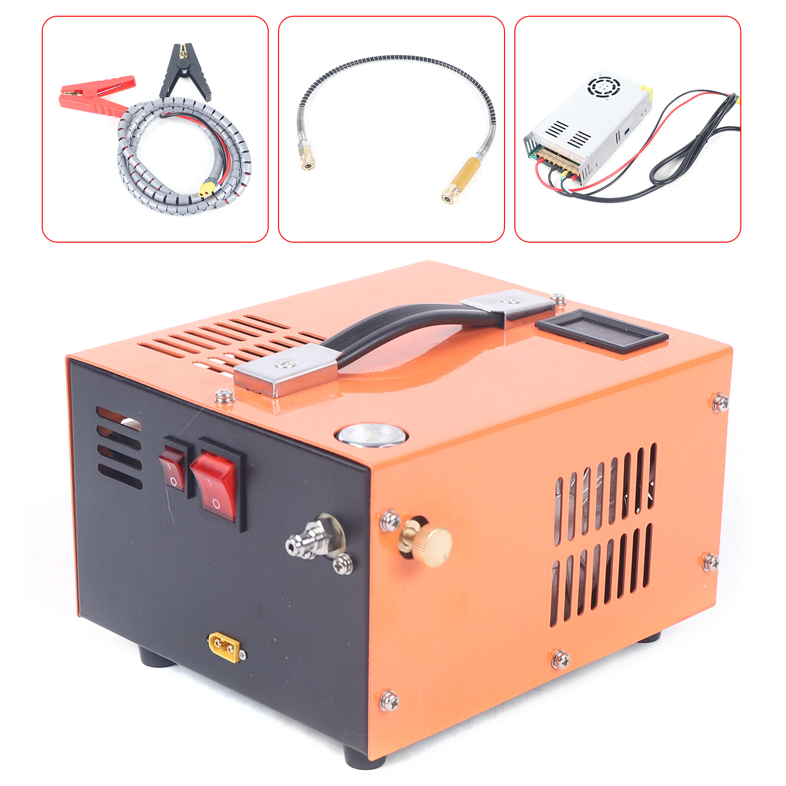 Portable 12V High Pressure Air Compressor Built-in Transformer 4500PSI 300Bar gallery