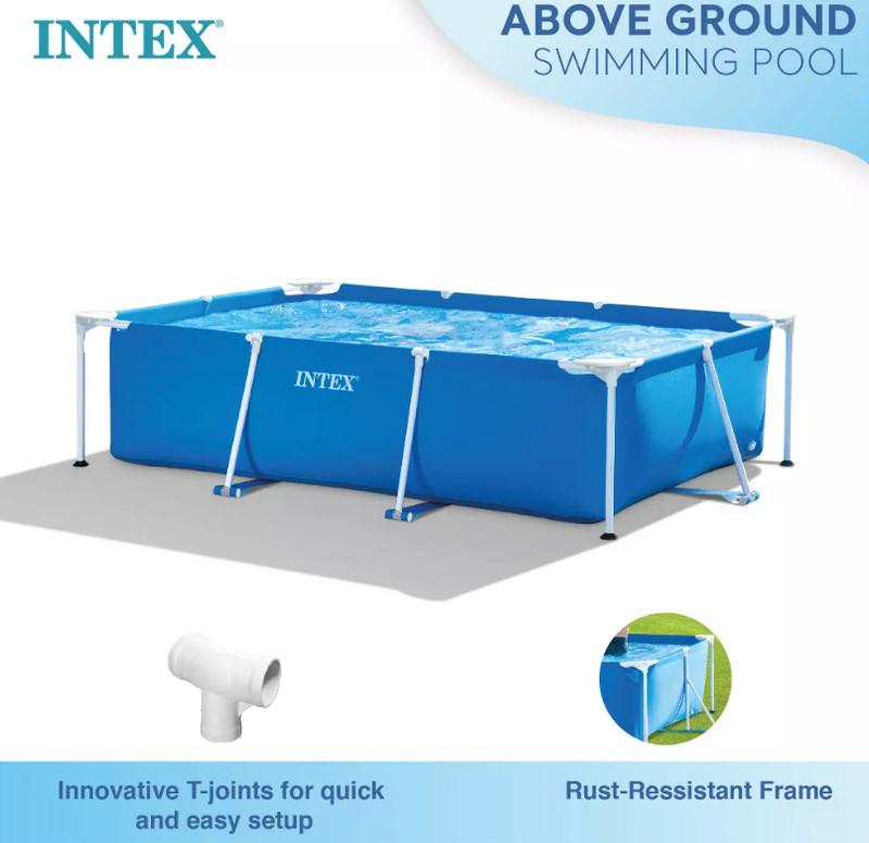 Intex 8.5ftx 26in Rectangular Frame Above Ground Backyard Swimming Pool 439 Gal gallery