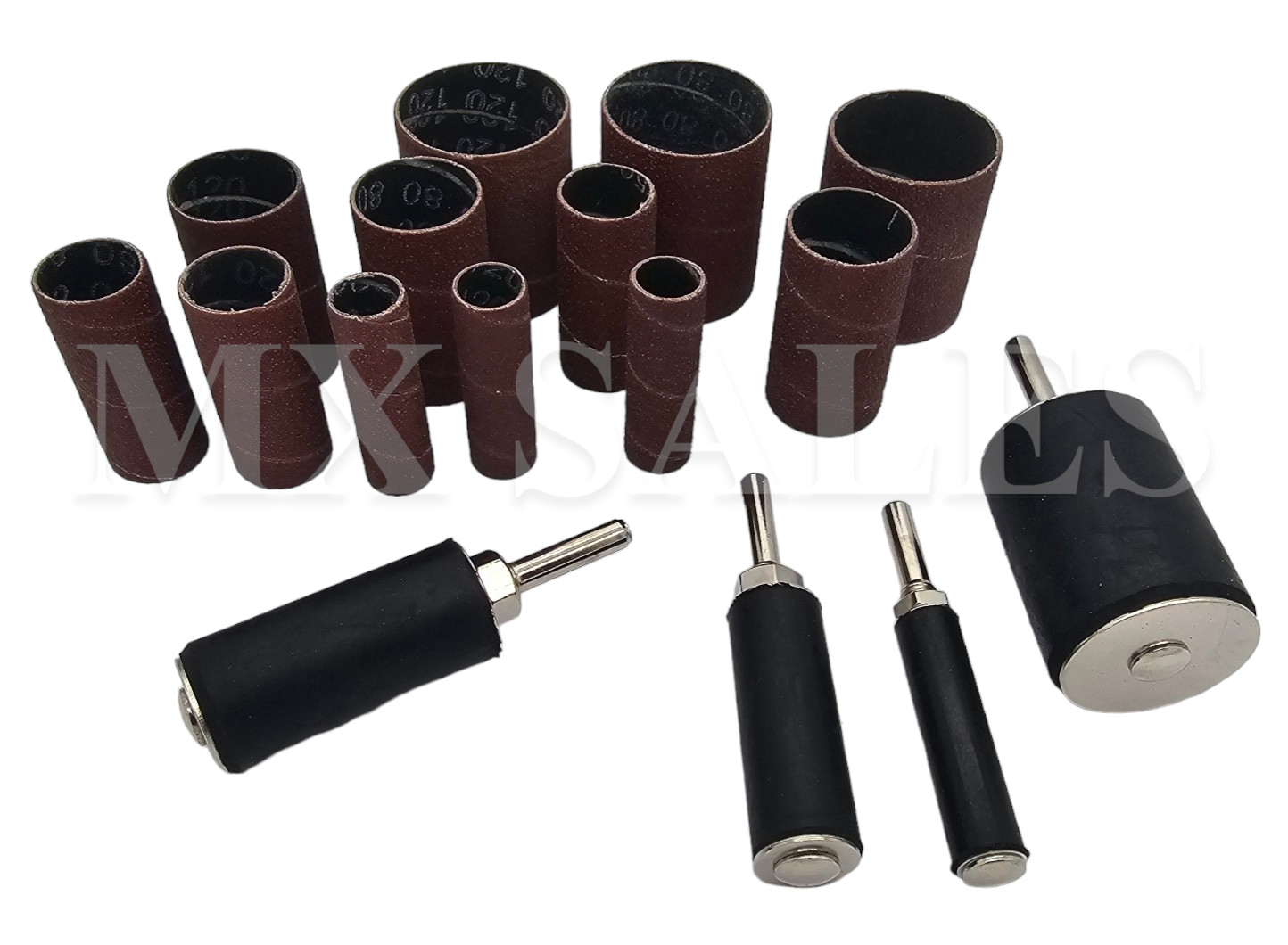 16pc Sanding Round Drum Set For Woodworking Drill Press Sander Sleeves Tool gallery