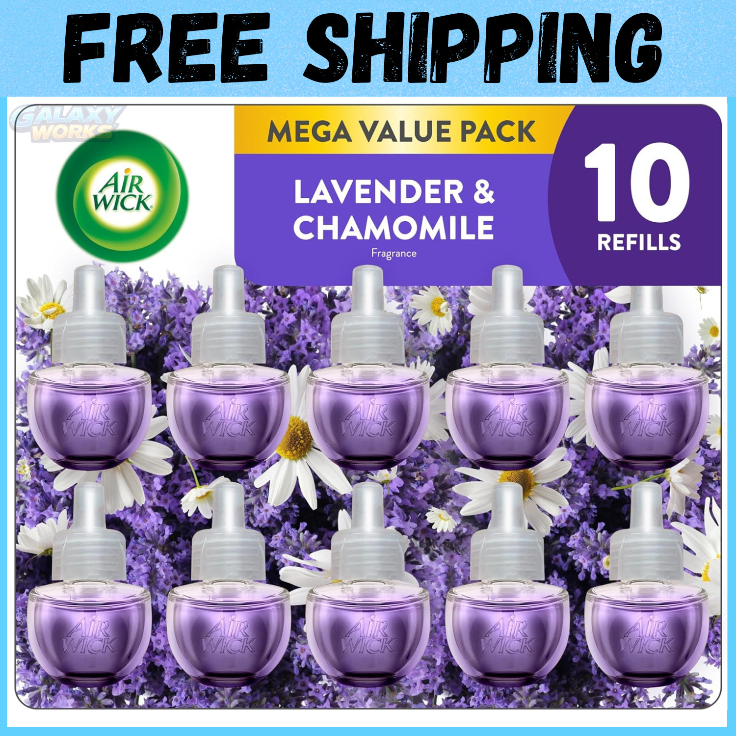 Air Wick Plug-In Scented Oil Refill 10ct Lavender & Chamomile Air Freshener gallery