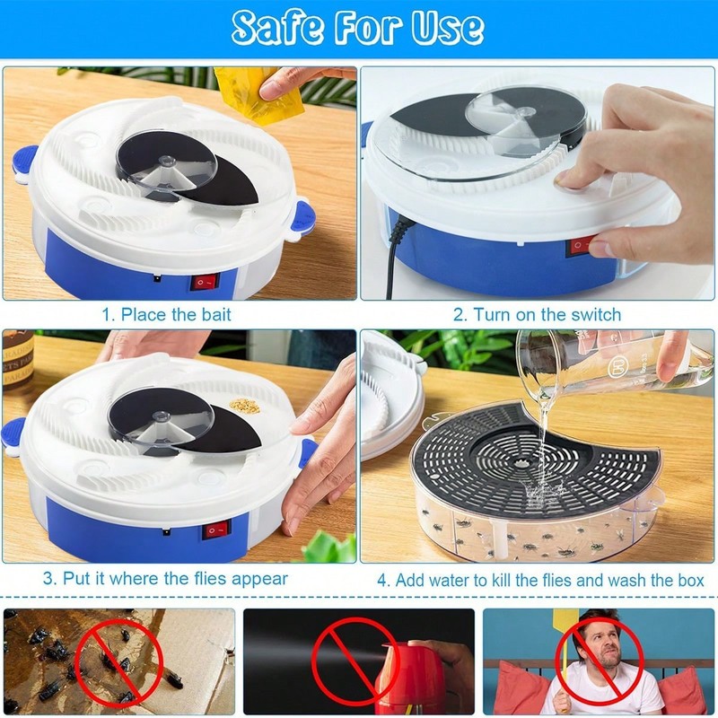 Electric FlyTrap Pest Device Gnat Flying Insect Trap Automatic FlyTrap Pest US gallery